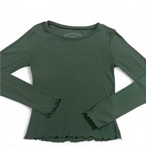 Aeropostale Deep Green Long Sleeve Top